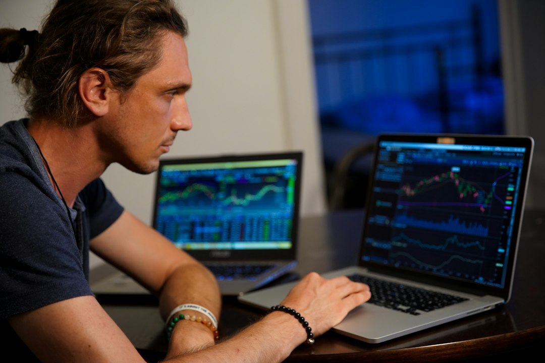 researcher analyzing data