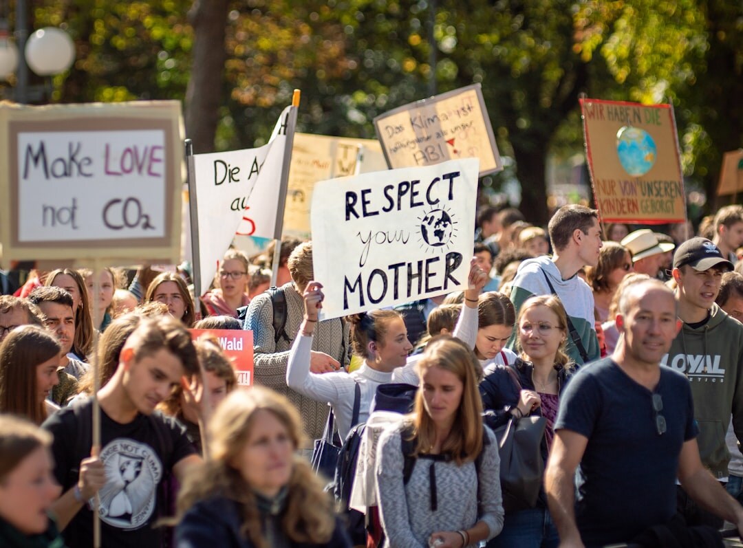 climate change protest rally