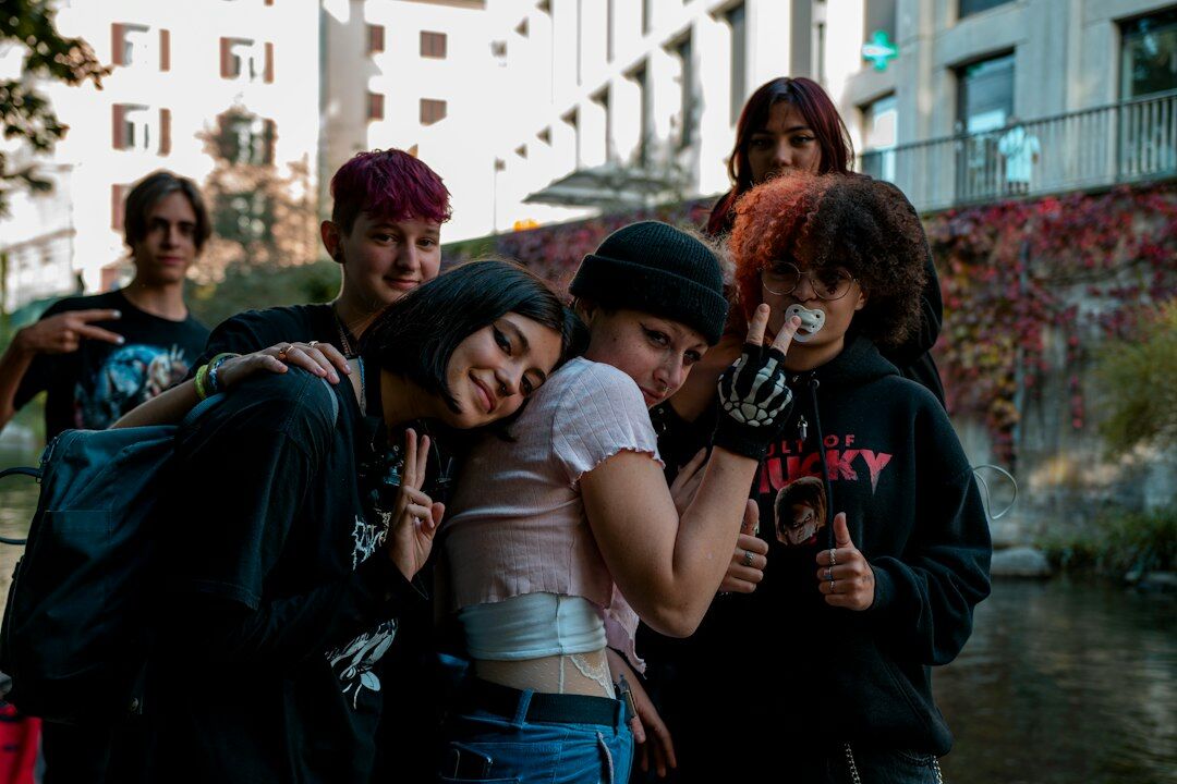 diverse teenagers smiling